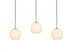 Elegant Lighting Baxter 36 inch Pendant Frosted White Shade in Satin Gold in Satin Gold and Frosted White Finish Model: LD2237SG