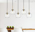 Elegant Lighting Baxter 41.5 inch Pendant Clear Shade in Satin Gold in Satin Gold and Clear Finish Model: LD2228SG