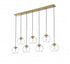 Elegant Lighting Baxter 54 inch Pendant Clear Shade in Satin Gold in Satin Gold and Clear Finish Model: LD2230SG
