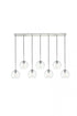 Elegant Lighting Baxter 7 Lights Black Pendant With Clear Glass in Black and Clear Finish Model: LD2230BK