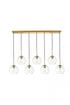 Elegant Lighting Baxter 7 Lights Black Pendant With Clear Glass in Black and Clear Finish Model: LD2230BK