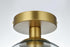 Elegant Lighting Baxter 8 inch Flush Mount Clear Shade in Satin Gold in Satin Gold and Clear Finish Model: LD2204SG