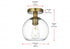 Elegant Lighting Baxter 8 inch Flush Mount Clear Shade in Satin Gold in Satin Gold and Clear Finish Model: LD2204SG