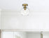 Elegant Lighting Baxter 8 inch Flush Mount Clear Shade in Satin Gold in Satin Gold and Clear Finish Model: LD2204SG