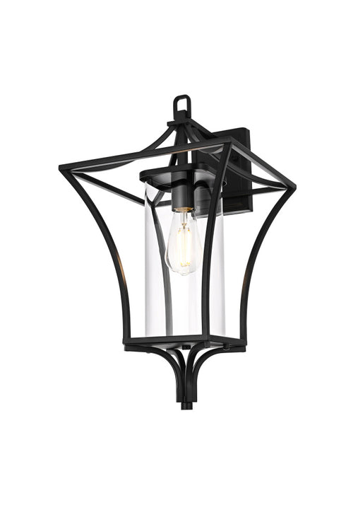 Elegant Lighting Belgrade 1 Light Wall sconce W12 Inch E13 Inch H21 Inch L1 in Black (1Box) Model: OD311W21BK