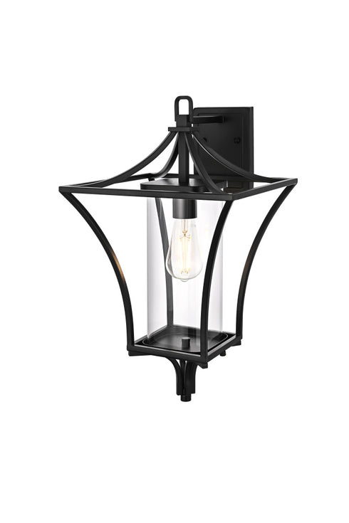 Elegant Lighting Belgrade 1 Light Wall sconce W12 Inch E13 Inch H21 Inch L1 in Black (1Box) Model: OD311W21BK