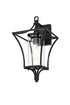 Elegant Lighting Belgrade 1 Light Wall sconce W9.5 Inch E10.5 Inch H18.5 Inch L1 in Black (1Box) Model: OD311W19BK