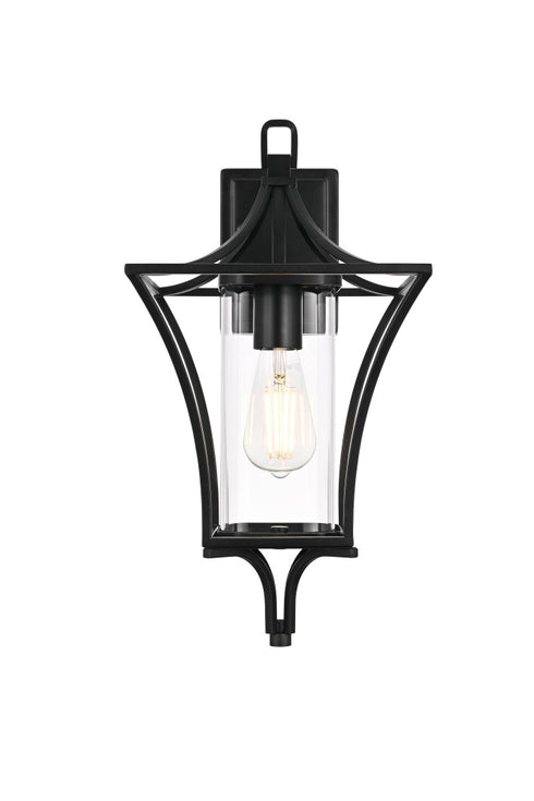 Elegant Lighting Belgrade 1 Light Wall sconce W9.5 Inch E10.5 Inch H18.5 Inch L1 in Black (1Box) Model: OD311W19BK