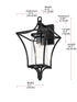 Elegant Lighting Belgrade 1 Light Wall sconce W9.5 Inch E10.5 Inch H18.5 Inch L1 in Black (1Box) Model: OD311W19BK