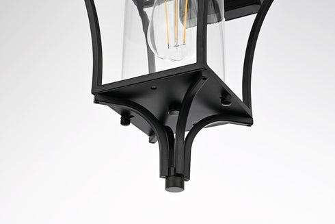 Elegant Lighting Belgrade 1 Light Wall sconce W9.5 Inch E10.5 Inch H18.5 Inch L1 in Black (1Box) Model: OD311W19BK