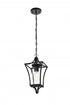 Elegant Lighting Belgrade 7 inch Outdoor Pendant in Black Model: OD311H15BK