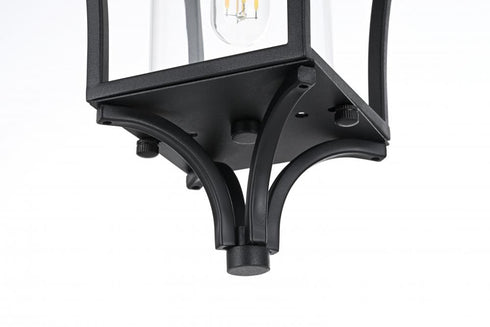 Elegant Lighting Belgrade 7 inch Outdoor Pendant in Black Model: OD311H15BK