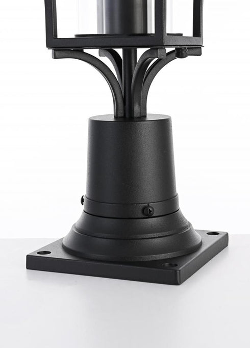 Elegant Lighting Belgrade 7 inch Outdoor Pendant in Black Model: OD311P19BK