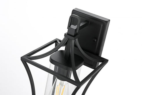 Elegant Lighting Belgrade 7 inch Outdoor Pendant in Black Model: OD311W16BK