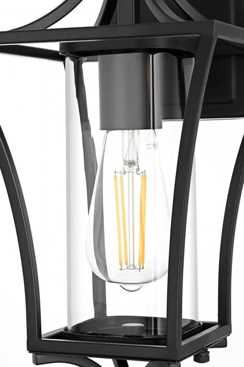 Elegant Lighting Belgrade 7 inch Outdoor Pendant in Black Model: OD311W16BK