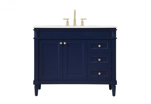 Elegant Lighting Bennett 42 Inch Single Bathroom Vanity in Black Model: VF31842BK