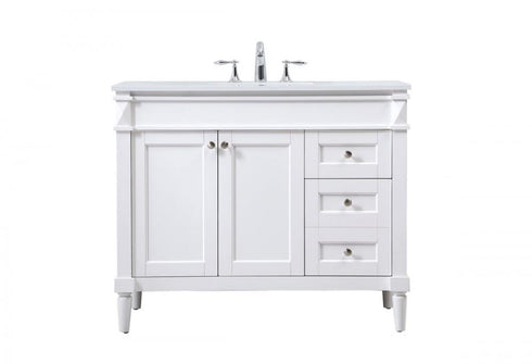 Elegant Lighting Bennett 42 Inch Single Bathroom Vanity in Black Model: VF31842BK