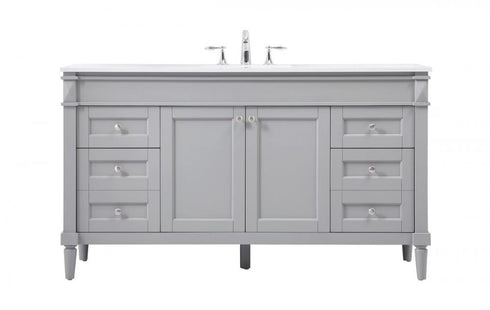 Elegant Lighting Bennett 60 Inch Single Bathroom Vanity in Black Model: VF31860BK