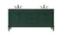 Elegant Lighting Bennett 72 Inch Double Bathroom Vanity in Black Model: VF31872DBK
