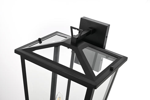 Elegant Lighting Berks 3 Light Wall sconce W12.5 Inch E11 Inch H22 Inch L3 in Black (1Box) Model: OD333W22BK