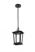 Elegant Lighting Berks 7 inch Outdoor Pendant in Black Model: OD333H12BK