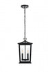 Elegant Lighting Berks 7 inch Outdoor Pendant in Black Model: OD333H15BK