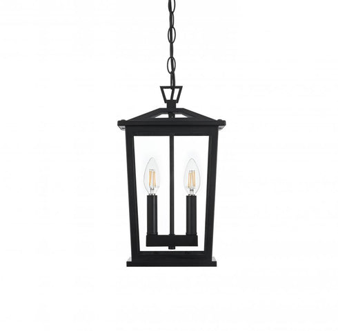 Elegant Lighting Berks 7 inch Outdoor Pendant in Black Model: OD333H15BK