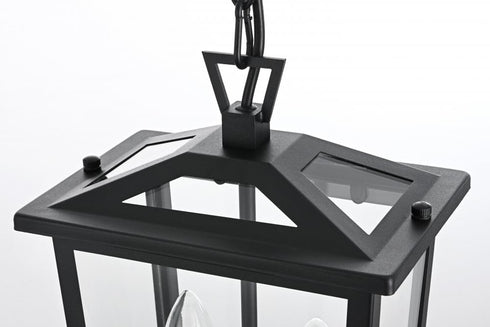 Elegant Lighting Berks 7 inch Outdoor Pendant in Black Model: OD333H15BK