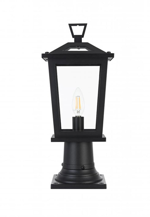 Elegant Lighting Berks 7 inch Outdoor Pendant in Black Model: OD333P17BK