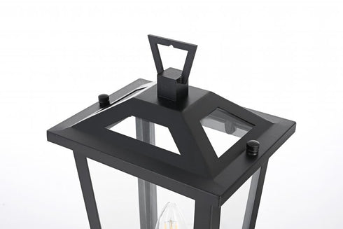 Elegant Lighting Berks 7 inch Outdoor Pendant in Black Model: OD333P17BK