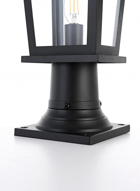 Elegant Lighting Berks 7 inch Outdoor Pendant in Black Model: OD333P17BK