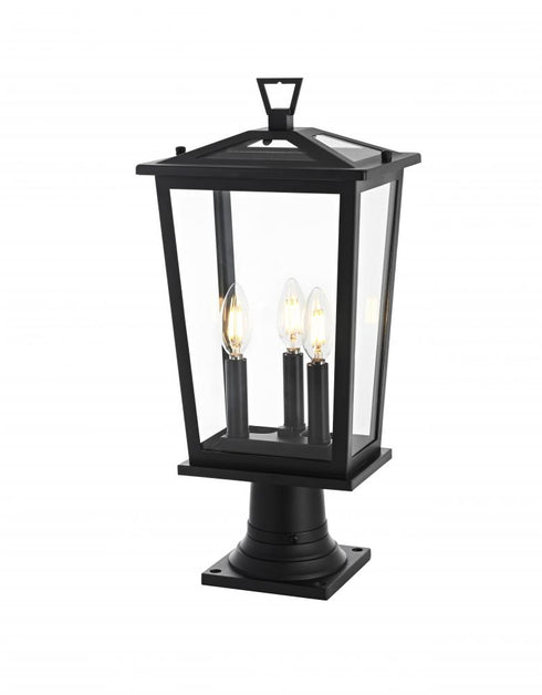 Elegant Lighting Berks 7 inch Outdoor Pendant in Black Model: OD333P21BK