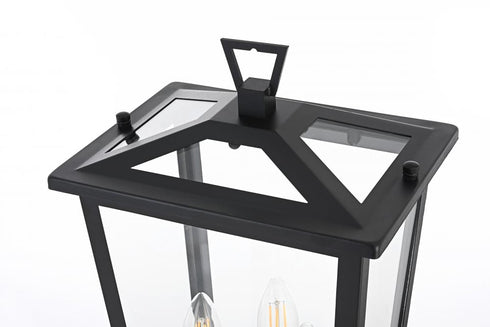 Elegant Lighting Berks 7 inch Outdoor Pendant in Black Model: OD333P21BK