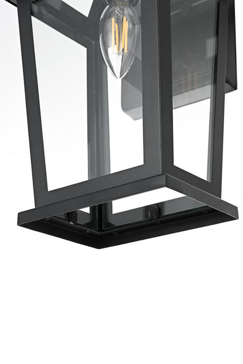 Elegant Lighting Berks 7 inch Outdoor Pendant in Black Model: OD333W12BK