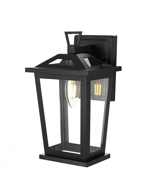 Elegant Lighting Berks 7 inch Outdoor Pendant in Black Model: OD333W12BK