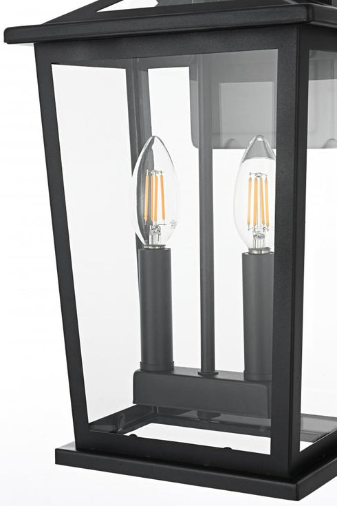 Elegant Lighting Berks 7 inch Outdoor Pendant in Black Model: OD333W15BK