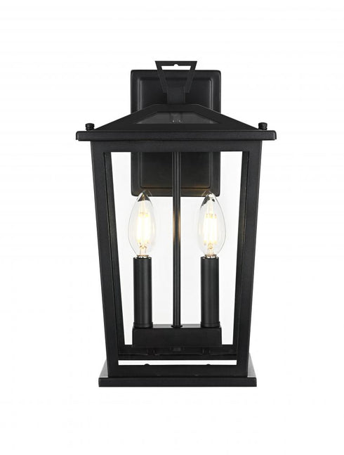 Elegant Lighting Berks 7 inch Outdoor Pendant in Black Model: OD333W15BK