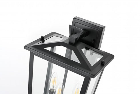 Elegant Lighting Berks 7 inch Outdoor Pendant in Black Model: OD333W16BK