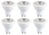Elegant Lighting Berlin LED GU10 light bulb 5000K 35 degree CRI80 ETL 6.5W 80 Watt EQUIVALENT 25000HRS in Frosted White Finish Model: GU10LED103-6PK