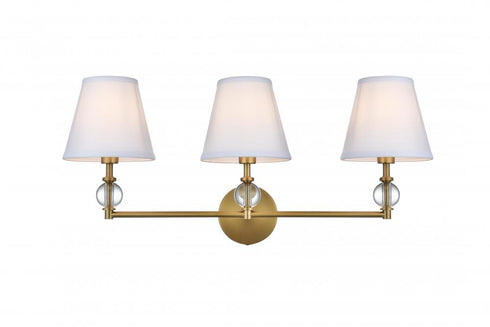 Elegant Lighting Bethany 27 inch Wall Sconce in Chrome in Chrome and White Finish Model: LD7023W24C