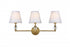 Elegant Lighting Bethany 27 inch Wall Sconce in Chrome in Chrome and White Finish Model: LD7023W24C