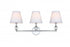 Elegant Lighting Bethany 27 inch Wall Sconce in Chrome in Chrome and White Finish Model: LD7023W24C