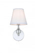 Elegant Lighting Bethany 7 inch Wall Sconce in Chrome in Chrome and White Finish Model: LD7021W6C