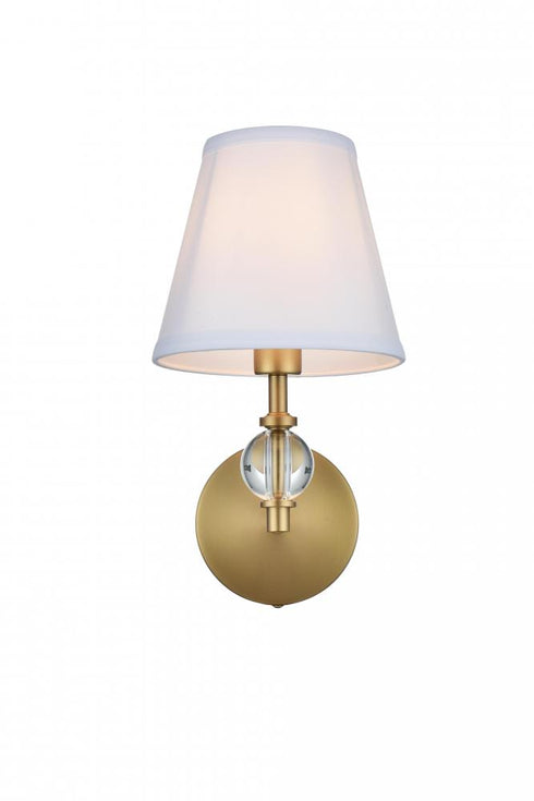 Elegant Lighting Bethany 7 inch Wall Sconce in Chrome in Chrome and White Finish Model: LD7021W6C