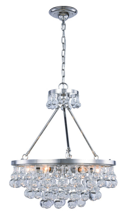 Elegant Lighting Bettina 6 light Polished Nickel Pendant Clear Royal Cut Crystal Model: 1509D22PN