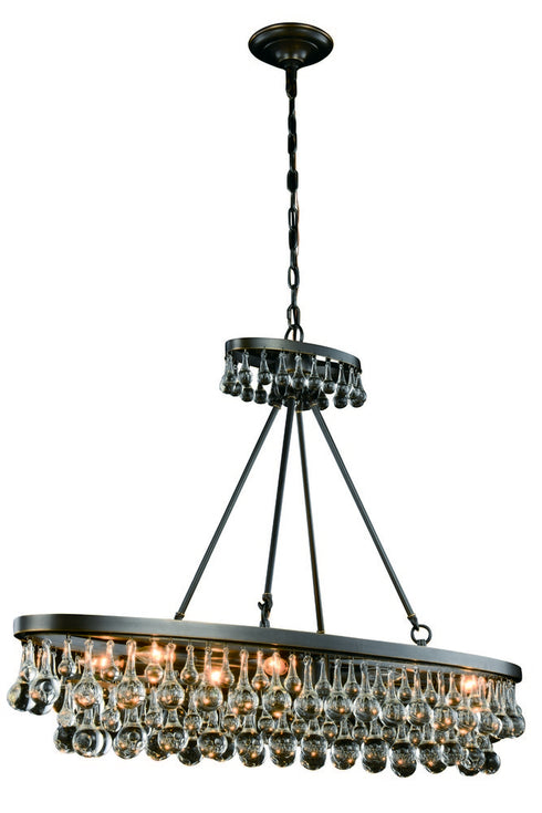 Elegant Lighting Bettina 8 light in Bronze Pendant Clear Royal Cut Crystal Model: 1509G44BZ