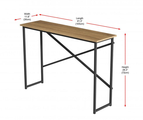 Elegant Lighting Billie 41 inch Console Table in Natural Driftwood Model: AF12141NAT