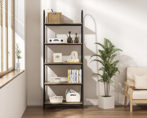 Elegant Lighting Billie 71 inch Shelving Unit in Natural Driftwood Model: AF12230NAT