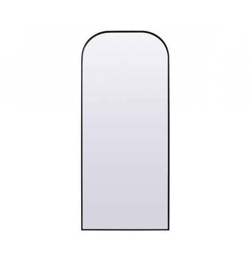 Elegant Lighting Blaire Metal Frame Arch Full Length Mirror 28x66 Inch in Black Model: MR1B2866BLK