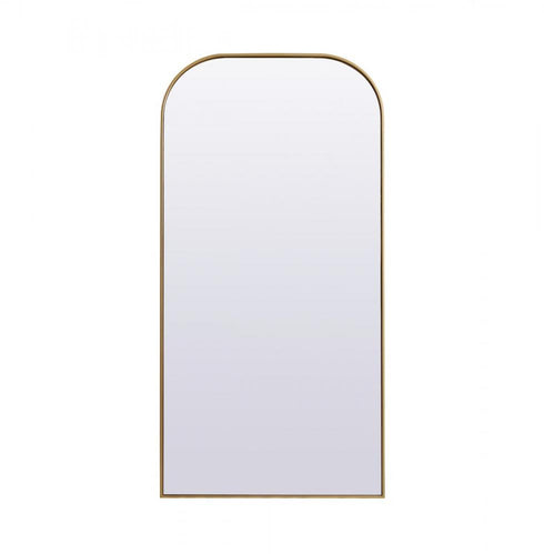 Elegant Lighting Blaire Metal Frame Arch Full Length Mirror 28x66 Inch in Black Model: MR1B2866BLK